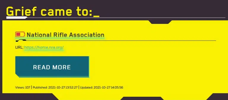 Asociación Nacional del Rifle de Estados Unidos víctima del ransomware Grief