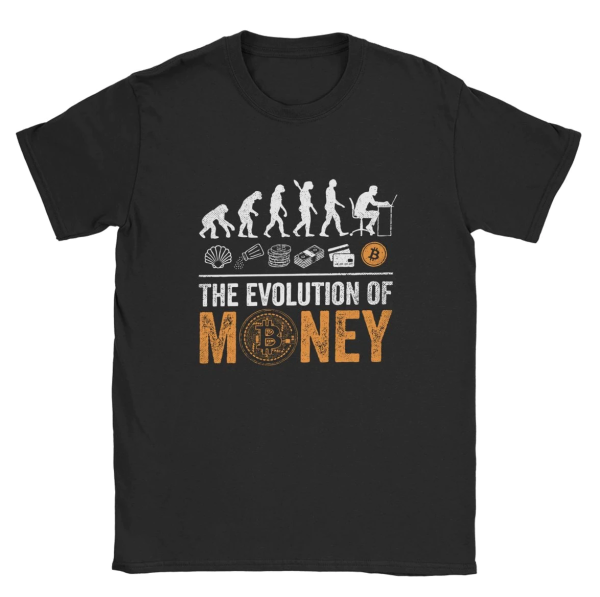camisa de bitcoin - evolucion del diner- money evolution