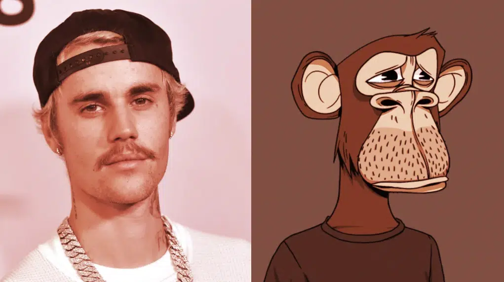 Justin Bieber y su NFT de Bored Ape Yacht Club