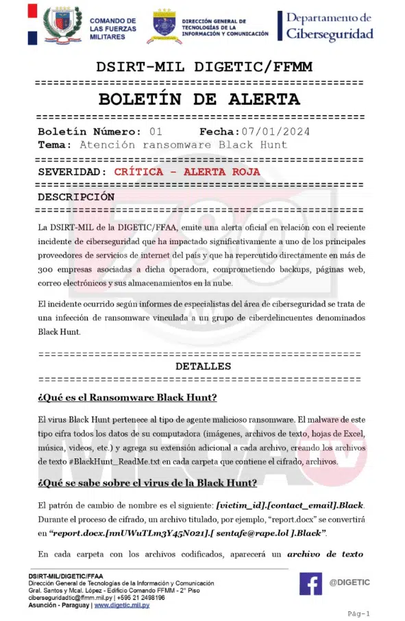 boletin alerta ransomware